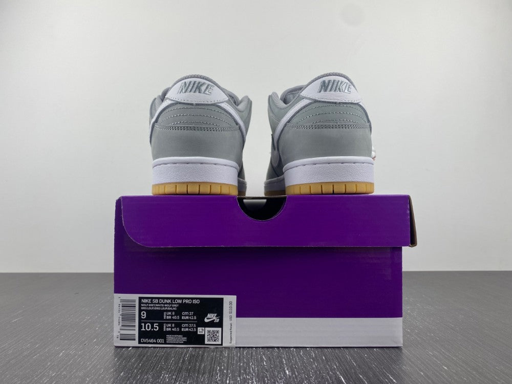 Nike SB Dunk Low Pro ISO Orange Label Wolf Grey Gum