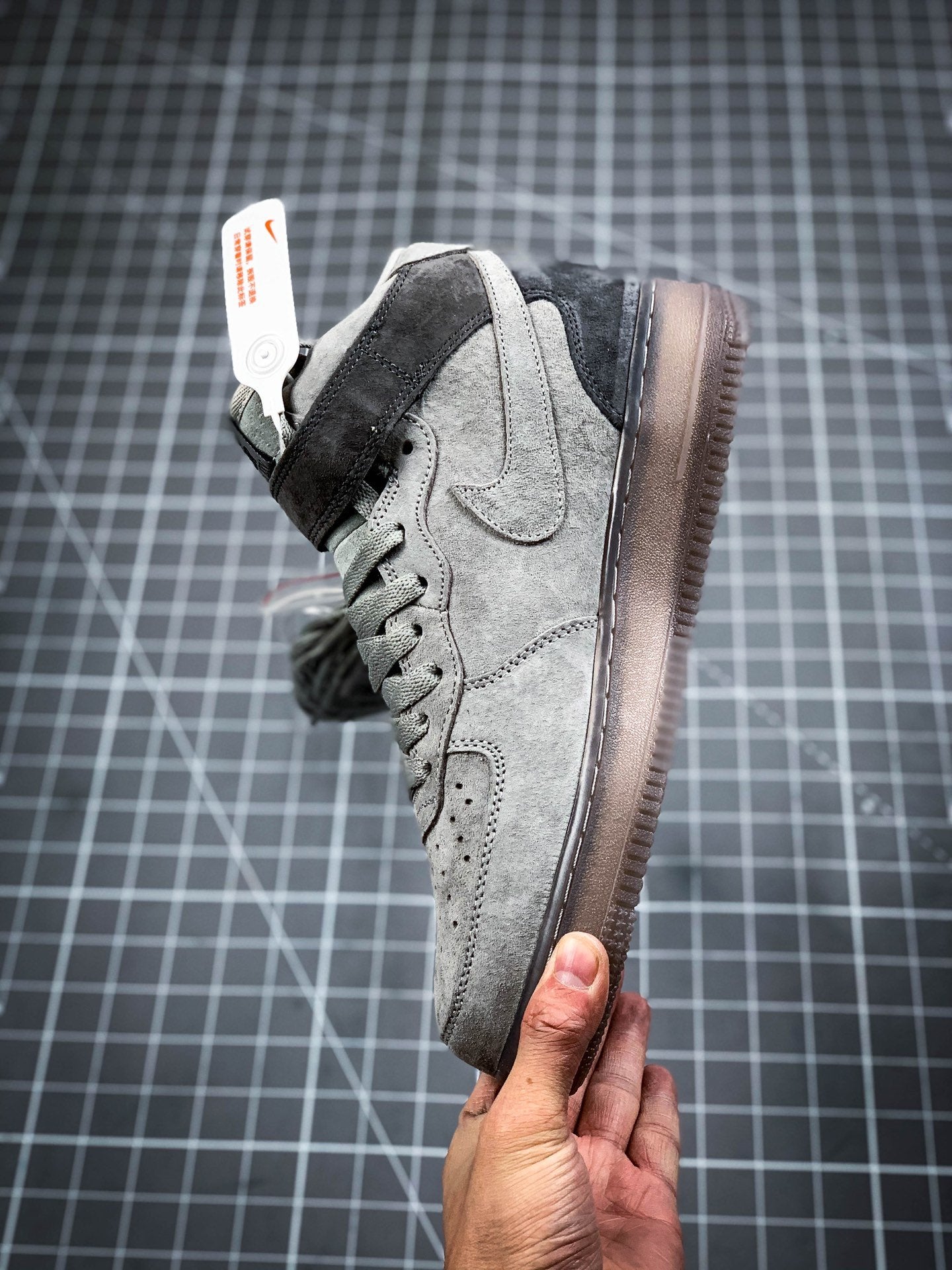 Air Force 1 Mid X Champion Grey