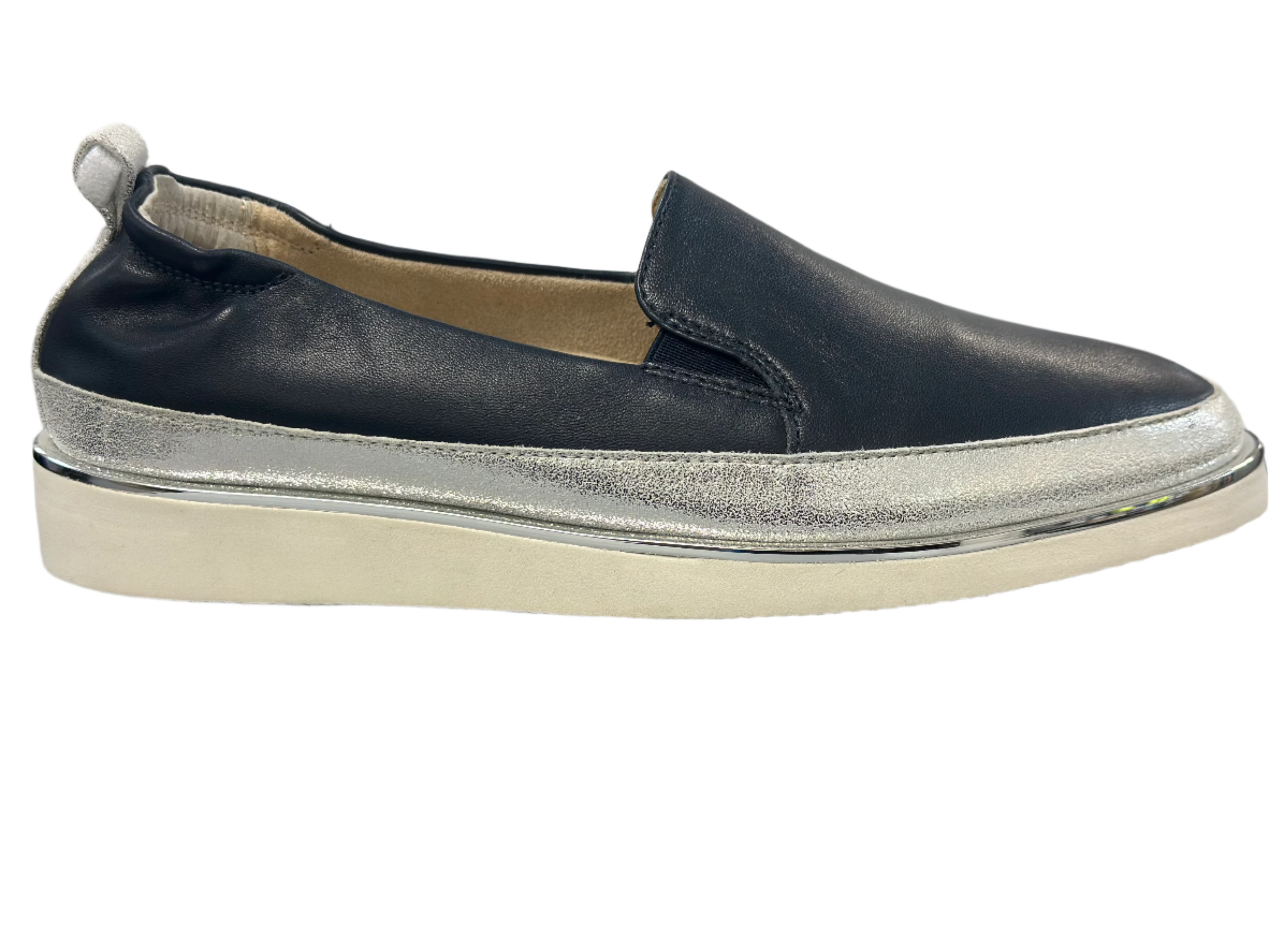 WOMEN'S VANELI QUIN | NAVY / SILVER NAPPA
