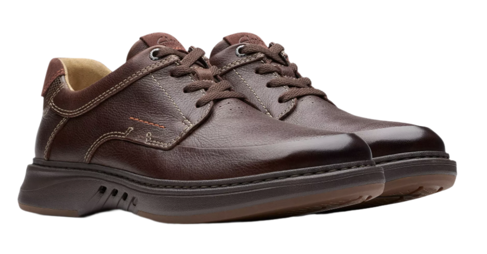 MEN'S CLARKS UN BRILEY LACE | MAHOGANY LEATHER