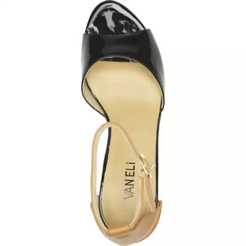 WOMEN'S VANELI LEMY WEDGE | BLACK PATENT COMBO