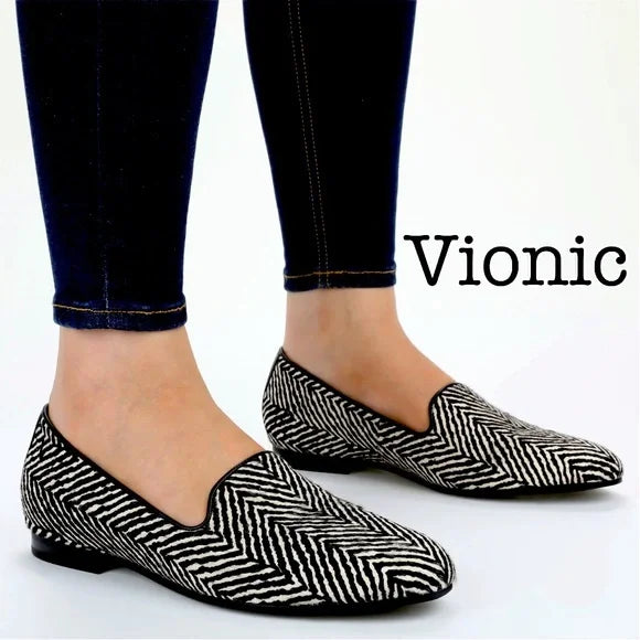 WOMEN'S VIONIC WILLA FLAT | BLACK / WHITE