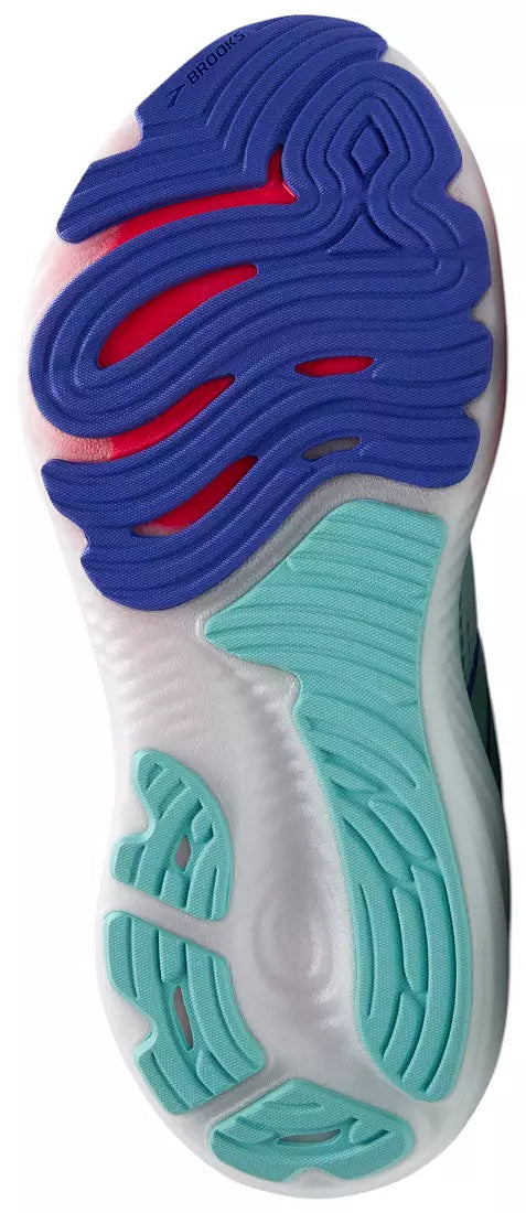 WOMEN'S BROOKS GLYCERIN GTS 22 | WHITE / LIMPET SHELL / AMPARO BLUE