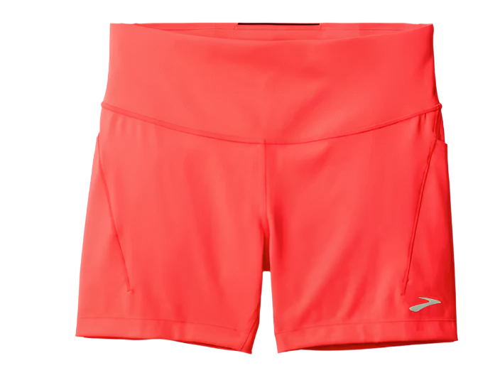 WOMEN'S BROOKS SPARK 5" SHORT TIGHT | NEO CAYENNE