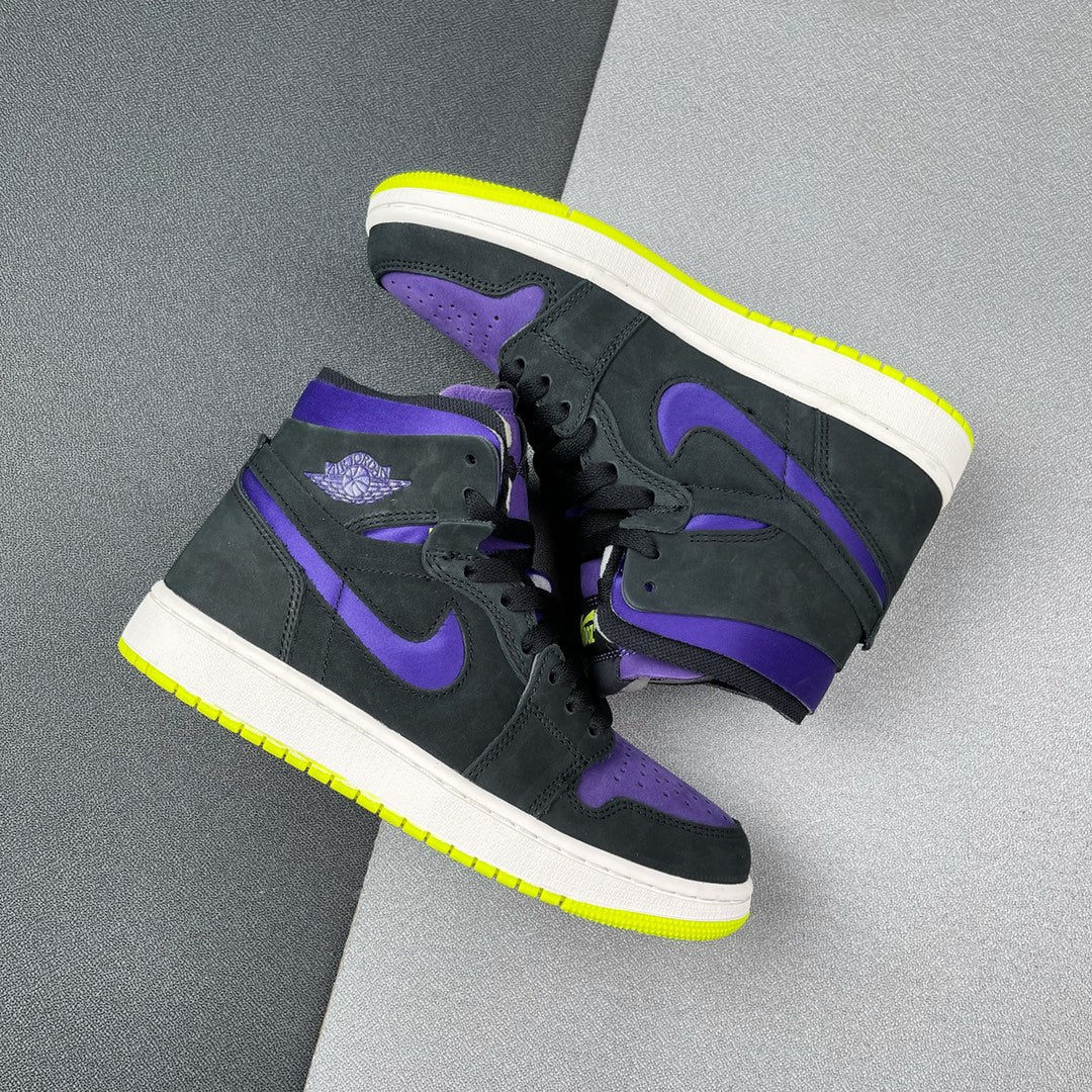 Air Jordan 1 High Zoom Air CMFT Black Court Purple Lemon Venom