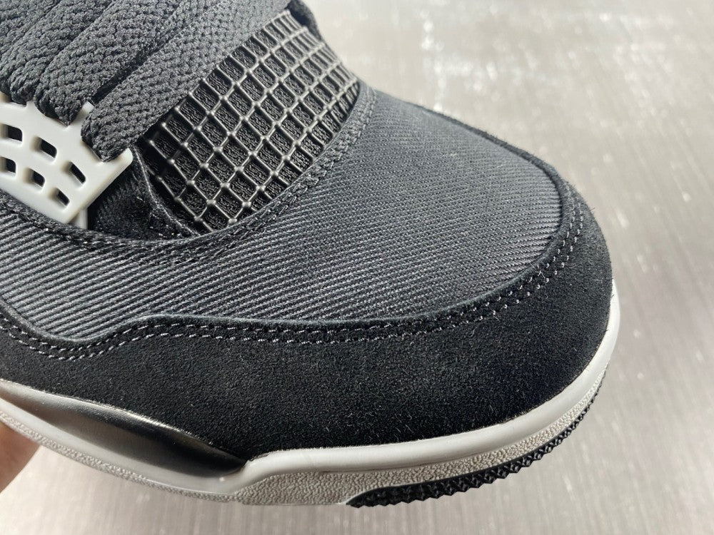 Air Jordan 4 Retro  Black Canvas