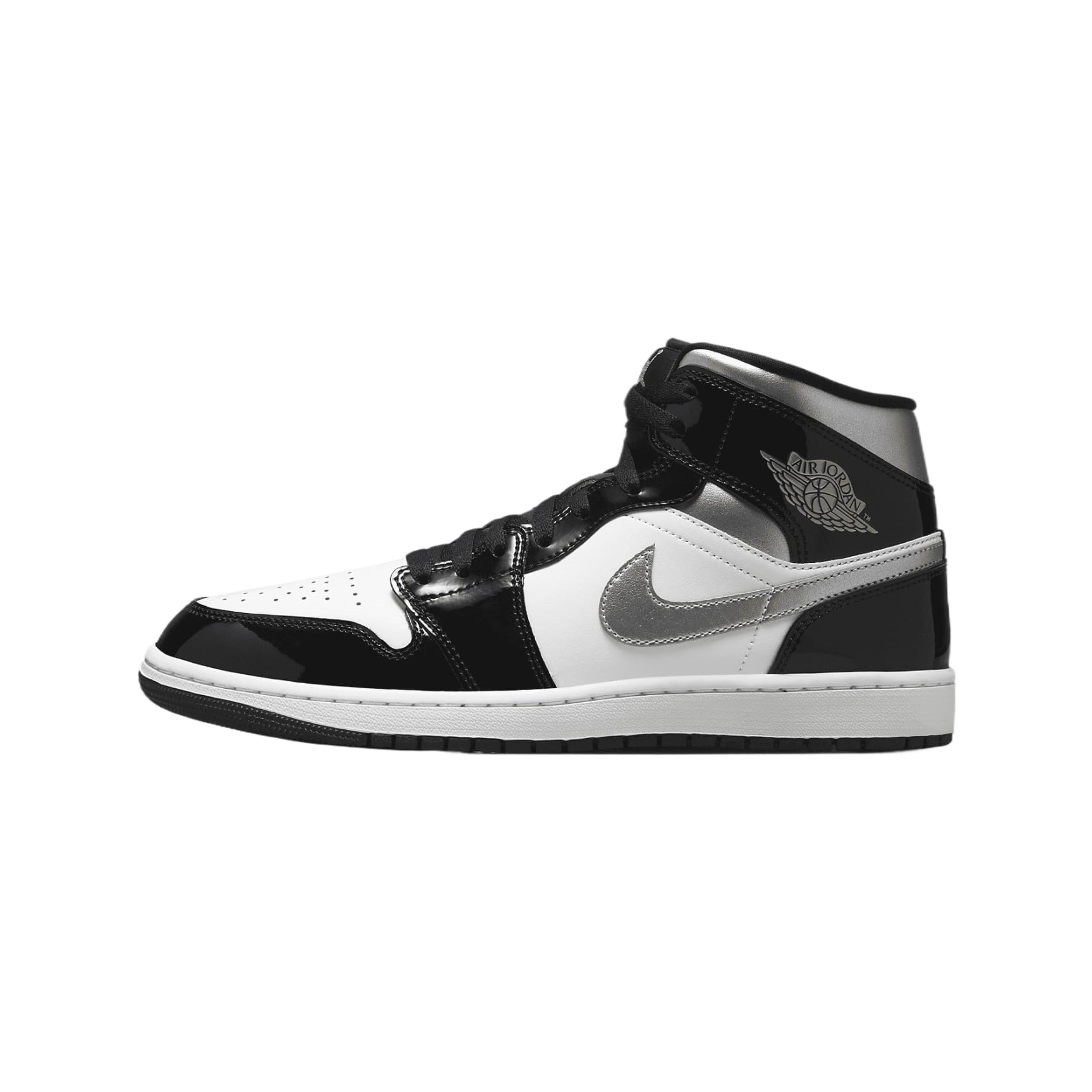 Air Jordan 1 Mid SE Men's Shoes (HV0789-010, Black/White/Metallic Gold/Metallic Silver)