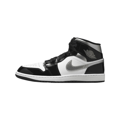 Air Jordan 1 Mid SE Men's Shoes (HV0789-010, Black/White/Metallic Gold/Metallic Silver)