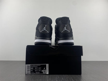 Air Jordan 4 Retro  Black Canvas