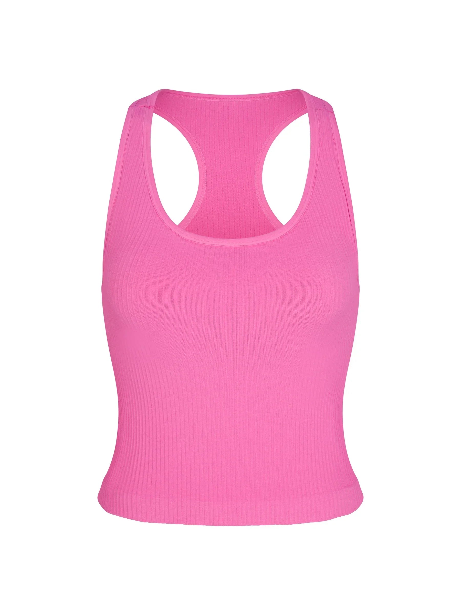 WOMEN'S PB5-STAR RIBBED RACER BACK TANK | PINK