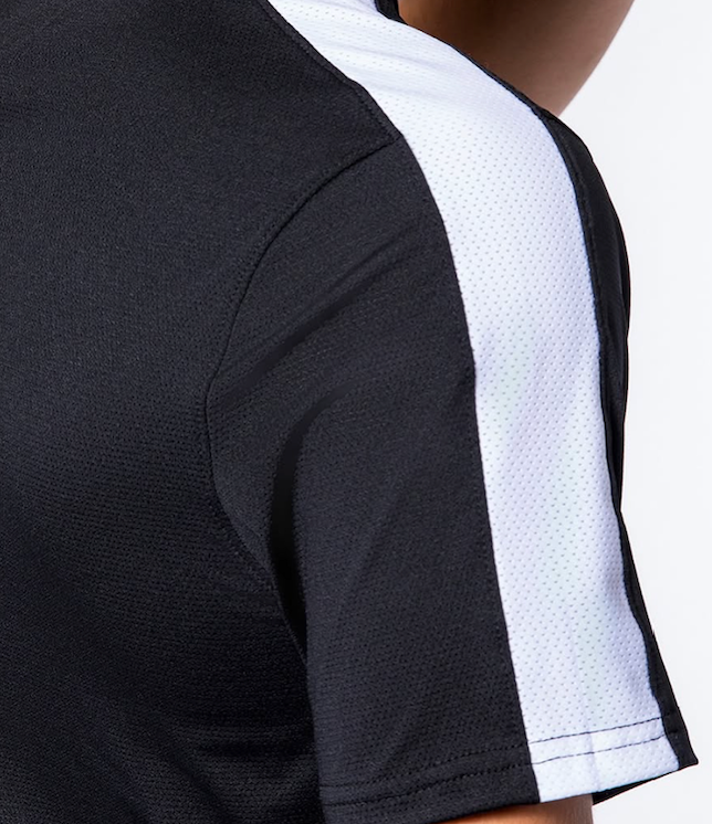 WOMEN'S PB5-STAR VENTED COURT TEE | BLACK / WHITE