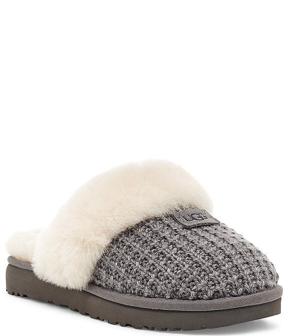 WOMEN'S UGG COZY KNIT SLIPPER | CHARCOAL