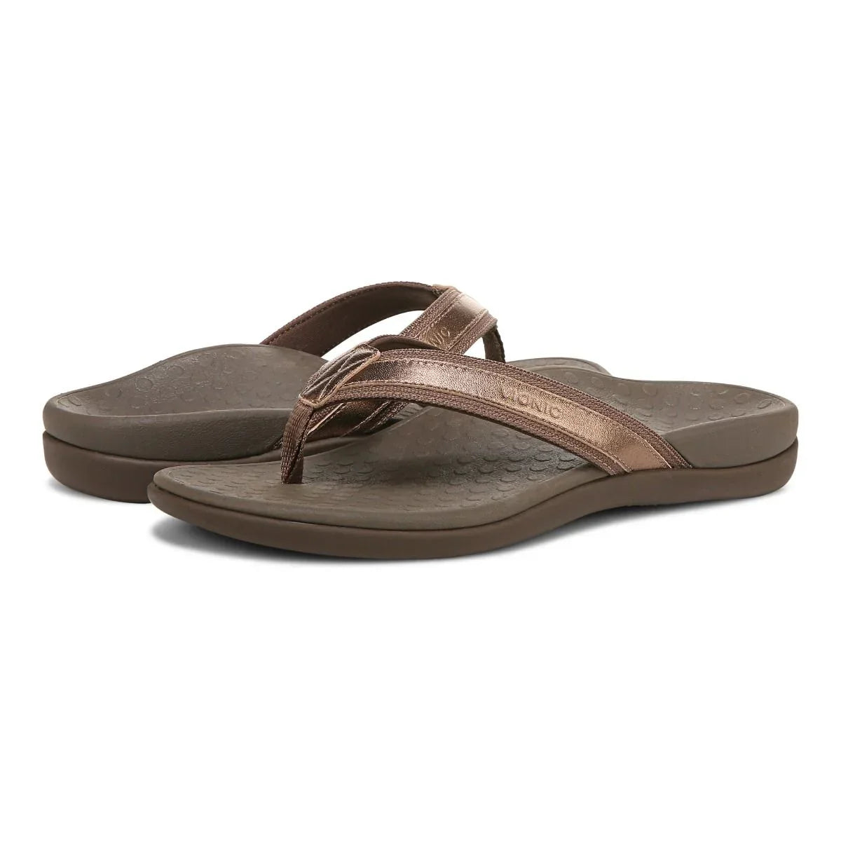 WOMEN'S VIONIC TIDE II TOE POST SANDAL | BRONZE / METALLIC