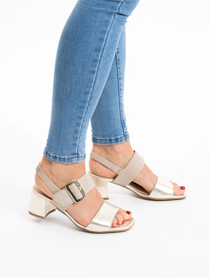 WOMEN'S ARA BORDEAUX HEEL | PLATINUM / SAND