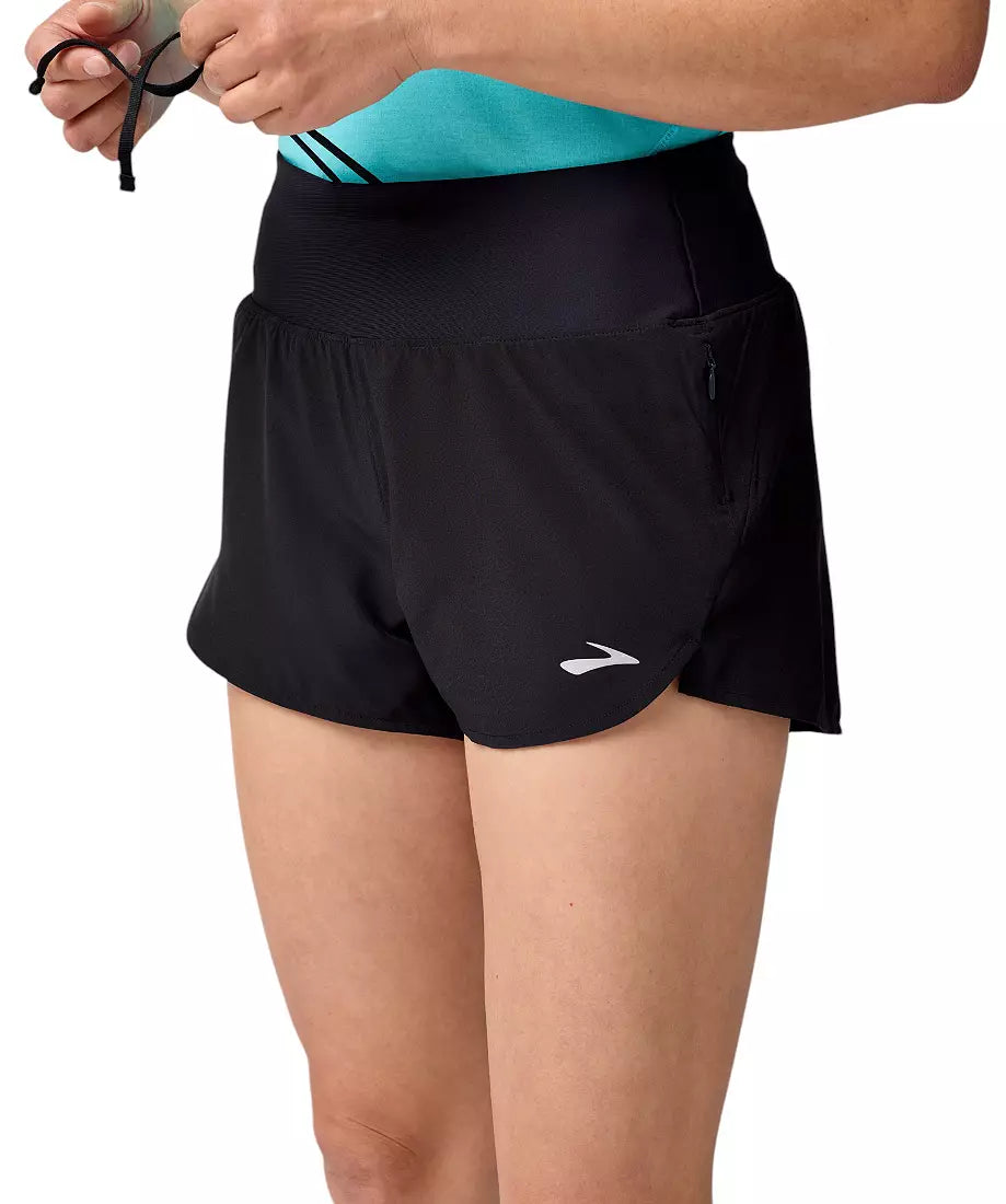 WOMEN'S BROOKS CHASER 3" SHORT 2.0 | BLACK