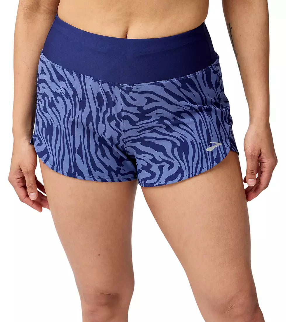WOMEN'S BROOKS CHASER 3" SHORT 2.0 | MIDNIGHT SPEEDSCAPE