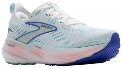WOMEN'S BROOKS GLYCERIN GTS 22 | WHITE / LIMPET SHELL / AMPARO BLUE