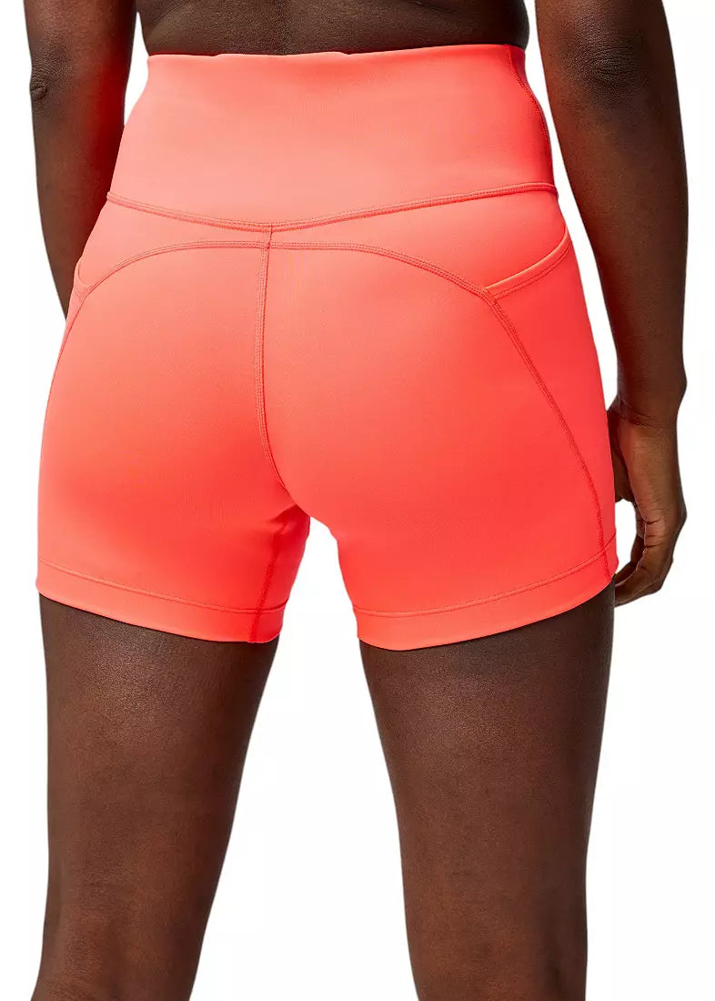 WOMEN'S BROOKS SPARK 5" SHORT TIGHT | NEO CAYENNE
