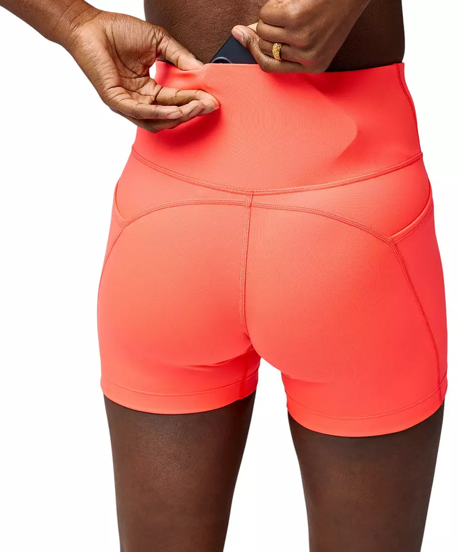 WOMEN'S BROOKS SPARK 5" SHORT TIGHT | NEO CAYENNE