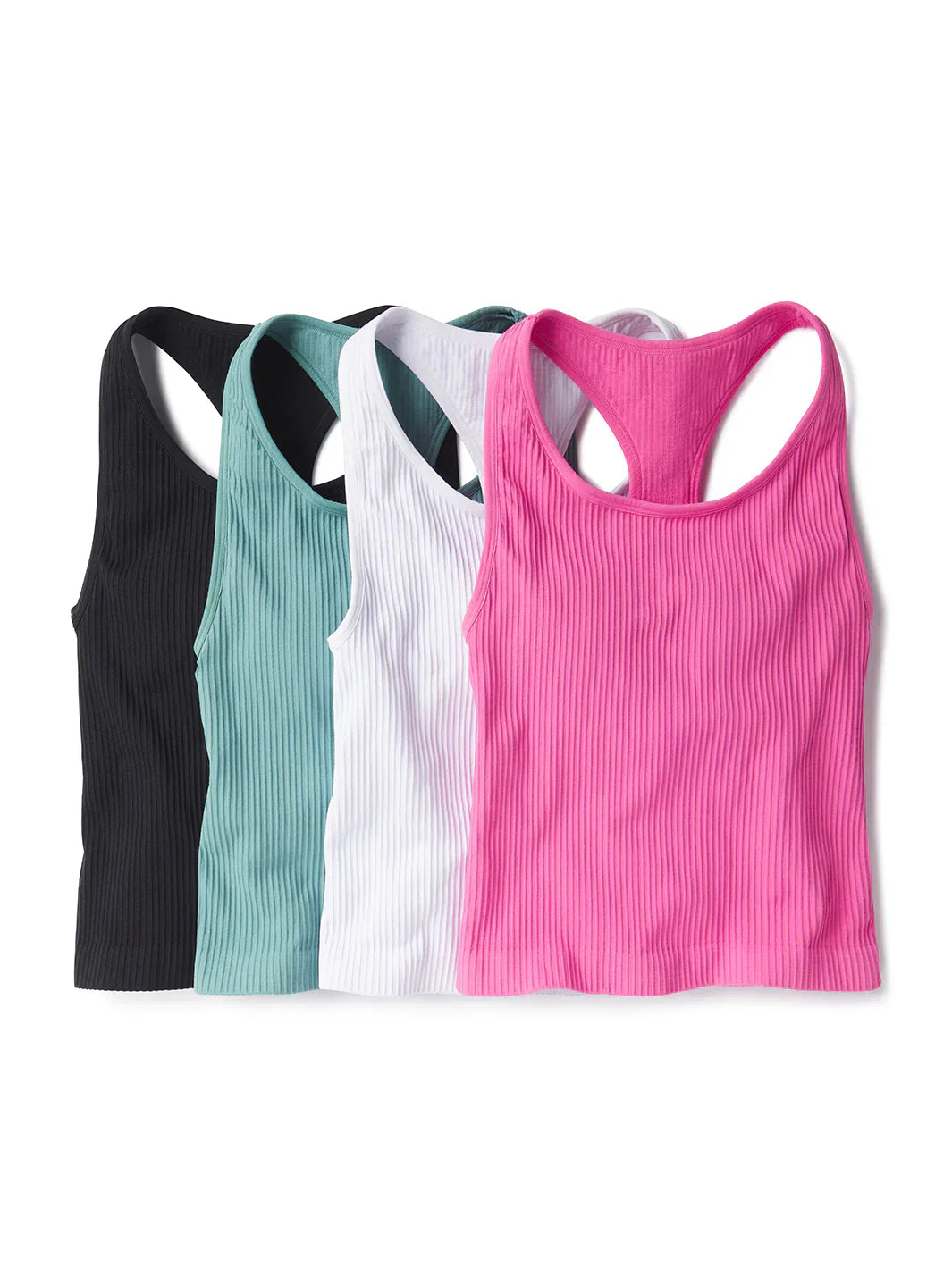 WOMEN'S PB5-STAR RIBBED RACER BACK TANK | PINK