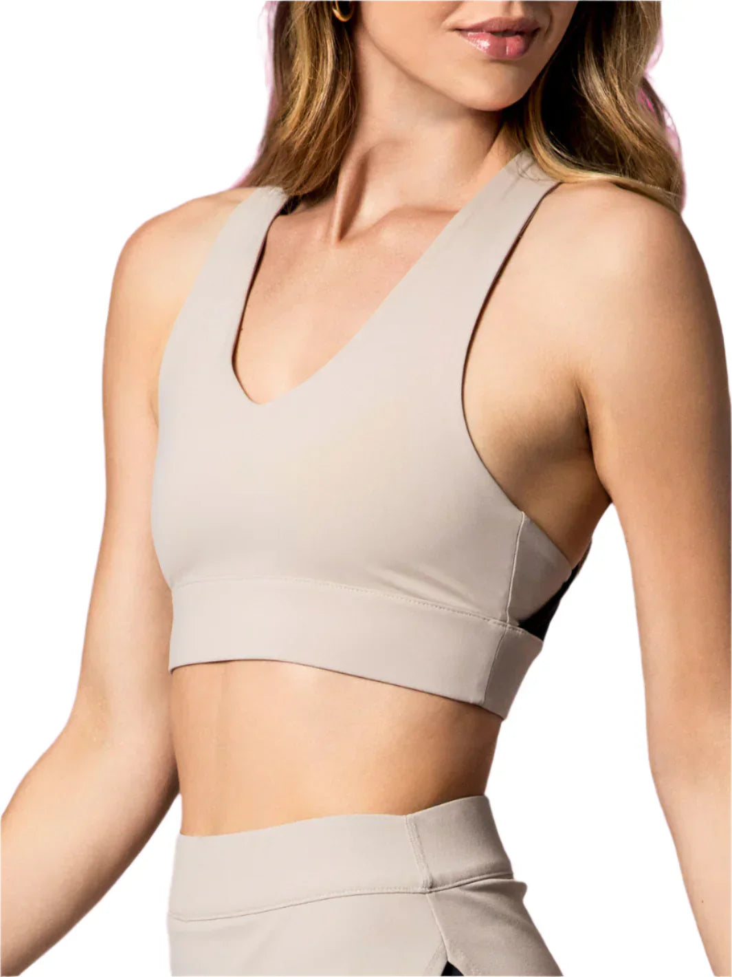 WOMEN'S PB5-STAR X-OVER BACK SPORTS BRA | SOFT CLAY