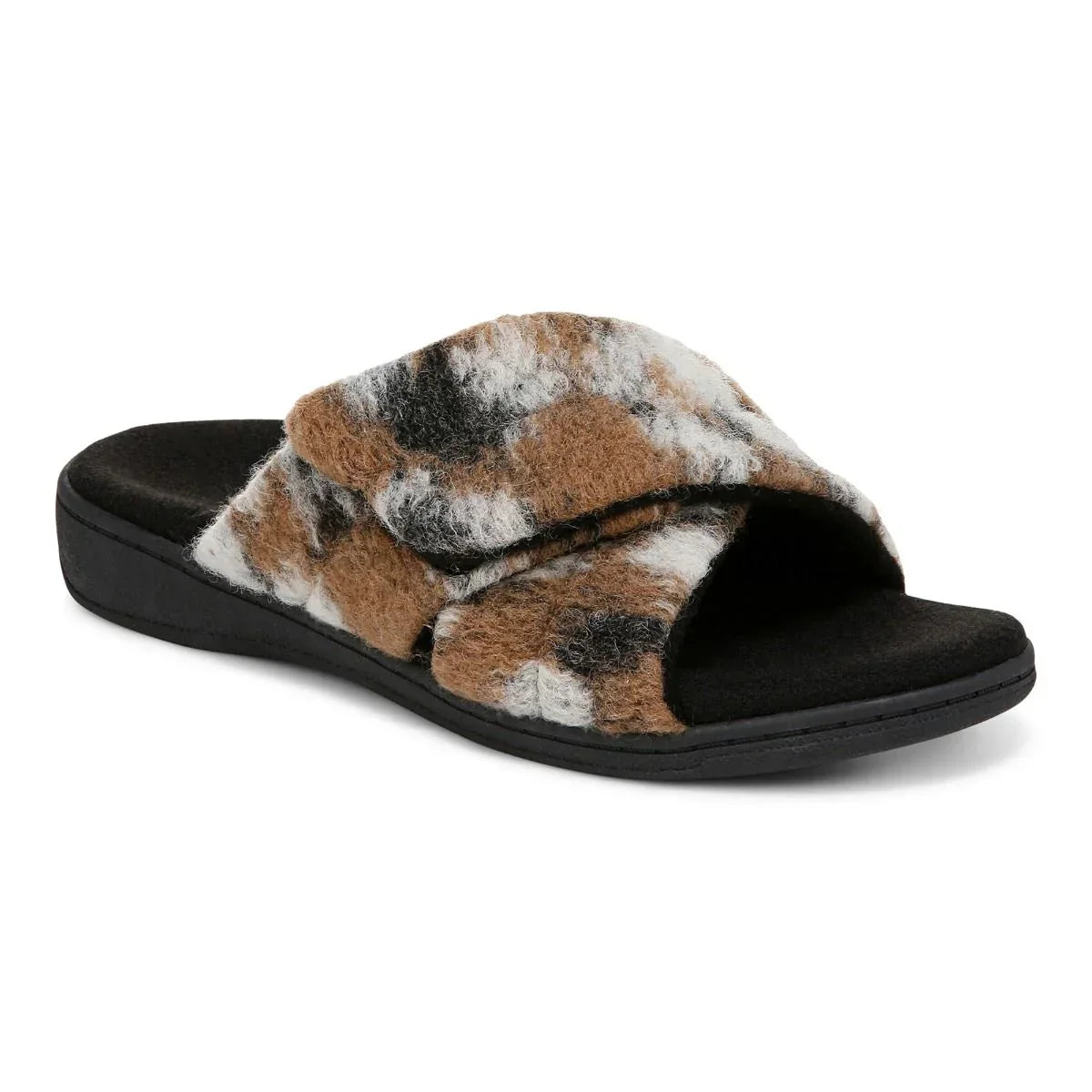 WOMEN'S VIONIC RELAX II SLIPPER | BROWN CAMO FELT