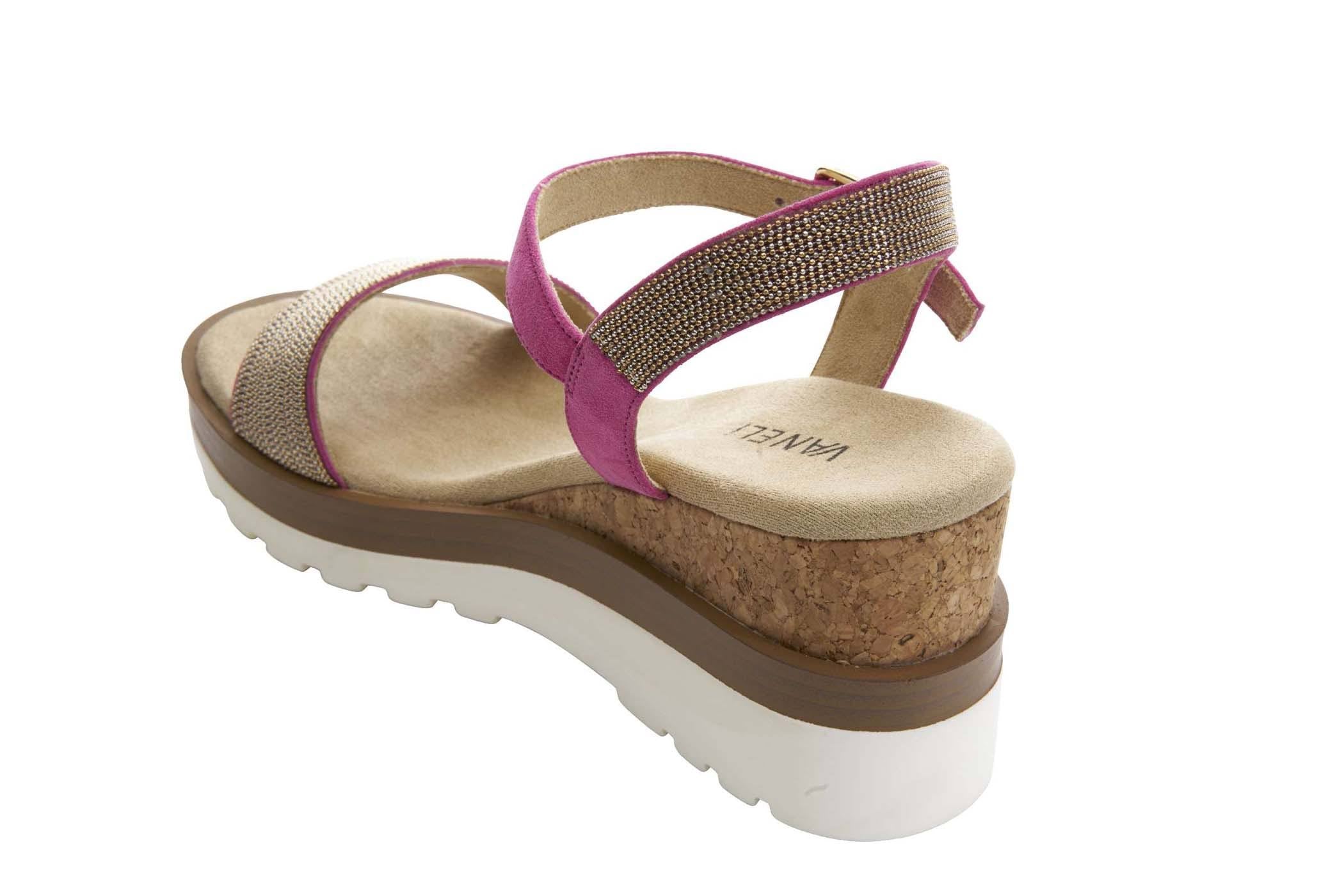 WOMEN'S VANELI CEDRA WEDGE SANDAL | FUSHIA SUEDE