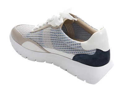 WOMEN'S VANELI QUIP LACE-UP | BEIGE / MULTI EMBROIDERY