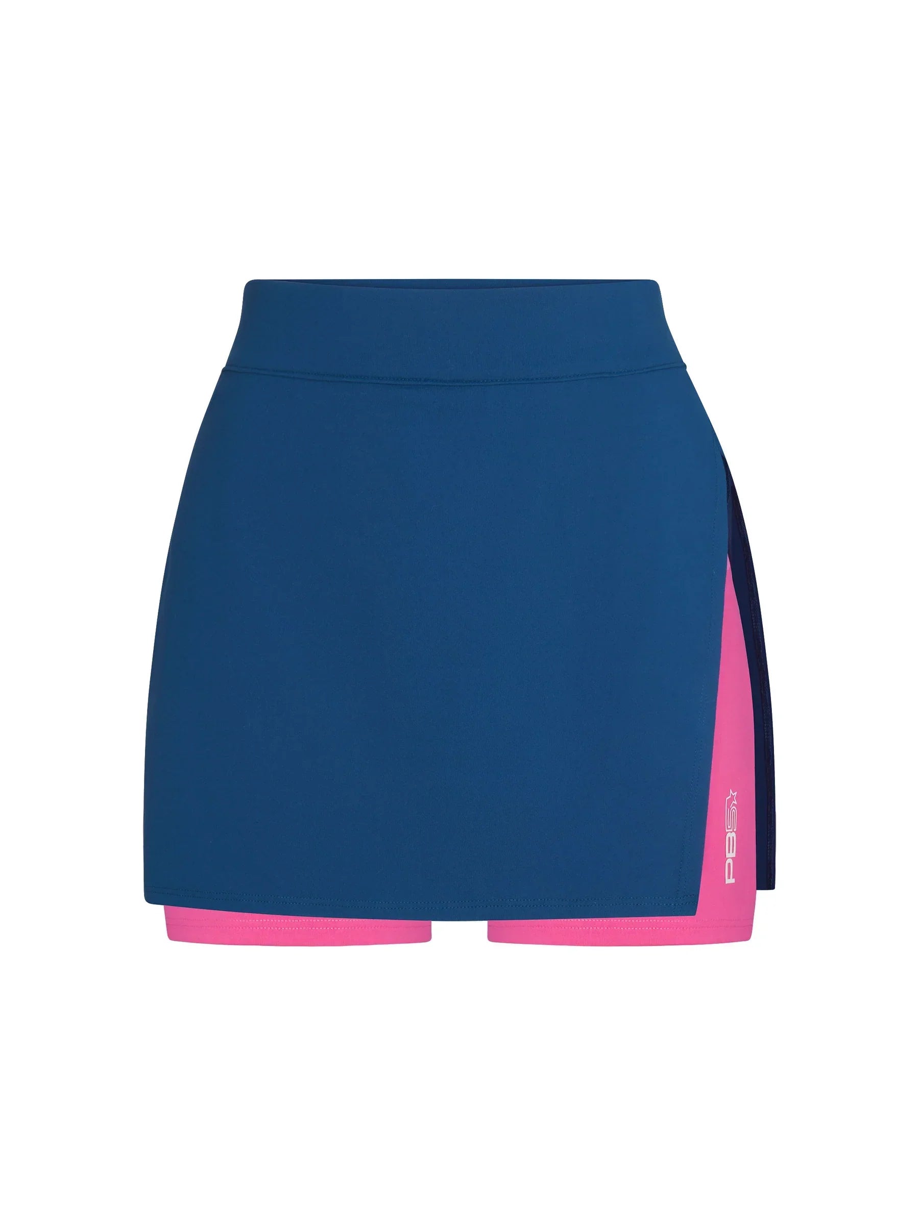 WOMEN'S PB5-STAR SIDE SPLIT SKIRT | ASTRAL BLUE / PINK