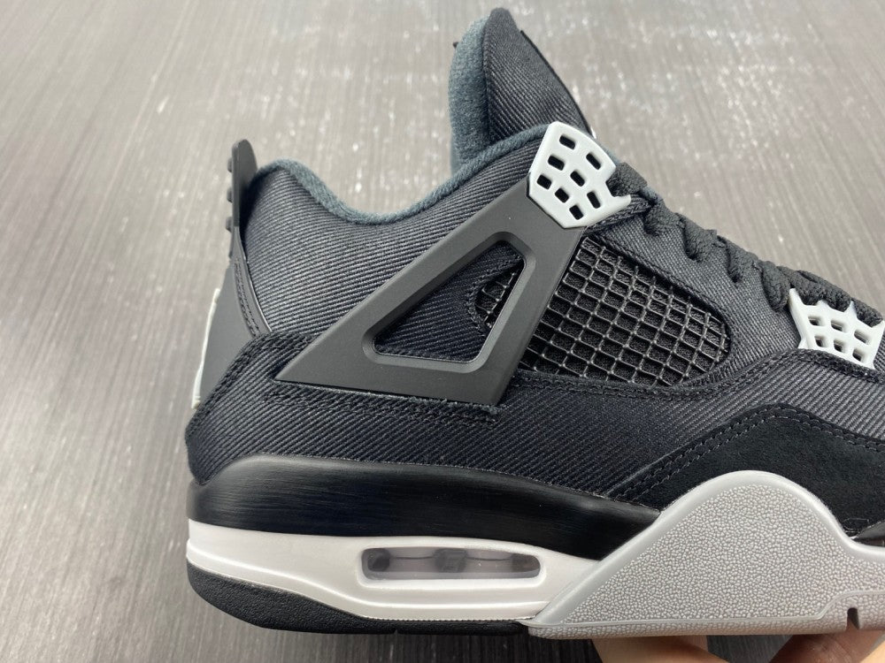 Air Jordan 4 Retro  Black Canvas