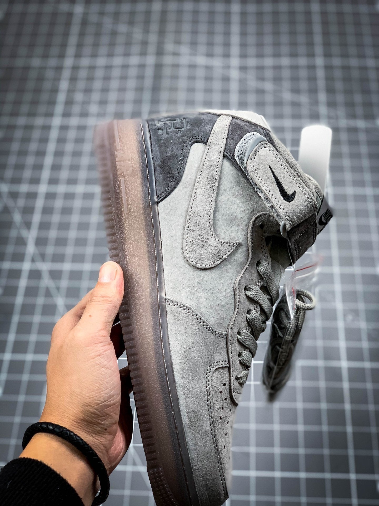 Air Force 1 Mid  X Champion Grey